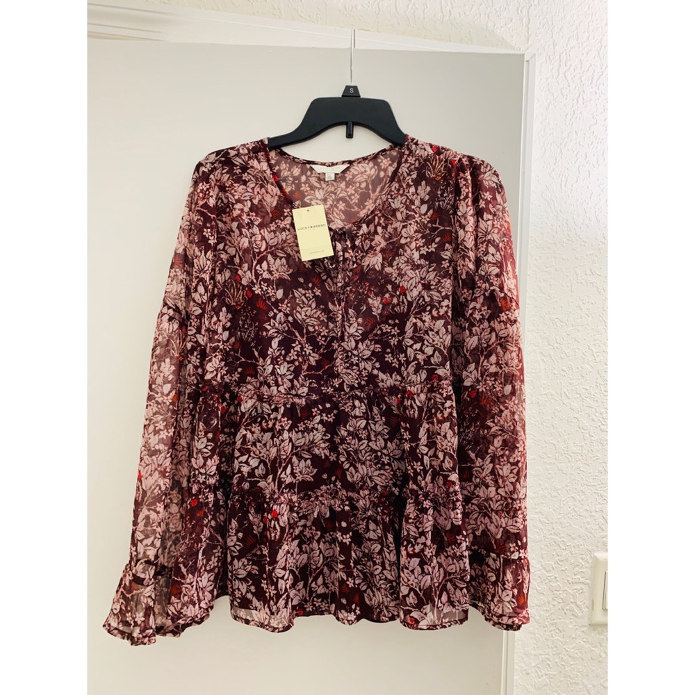 Lucky Brand NWT long sleeve blouse with cami